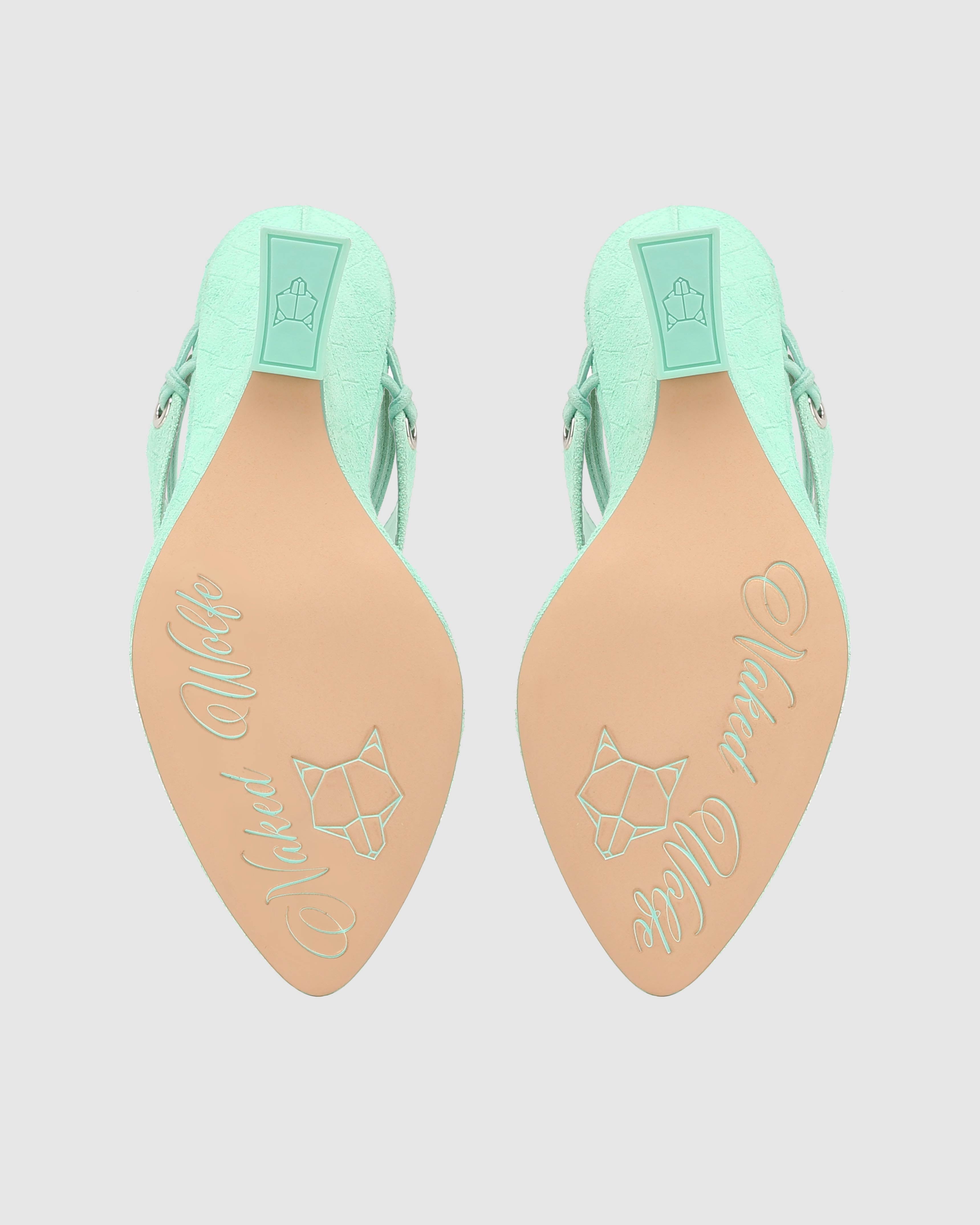 Rampage Mint Croc Suede