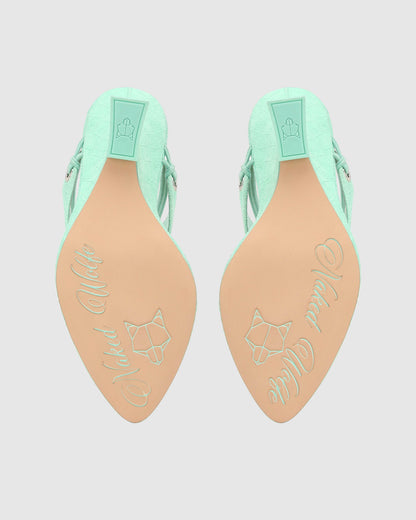 Rampage Mint Croc Suede