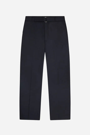 Relaxed Belted Wool-Blend Trousers