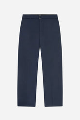 Relaxed Belted Wool-Blend Trousers