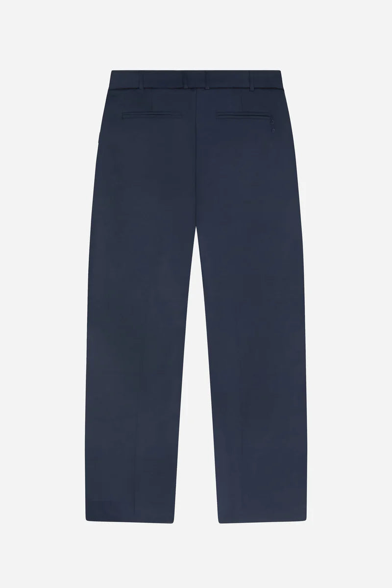 Relaxed Belted Wool-Blend Trousers