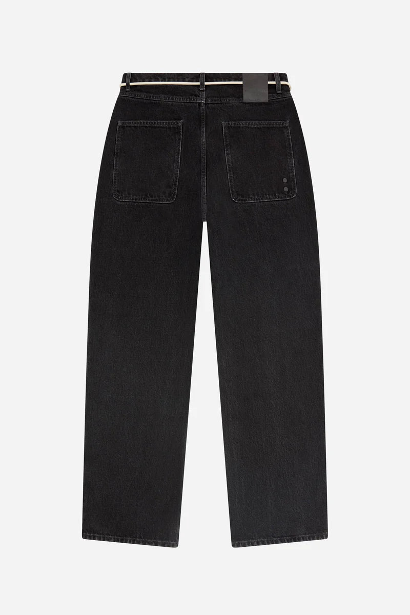 Relaxed denim jean - black