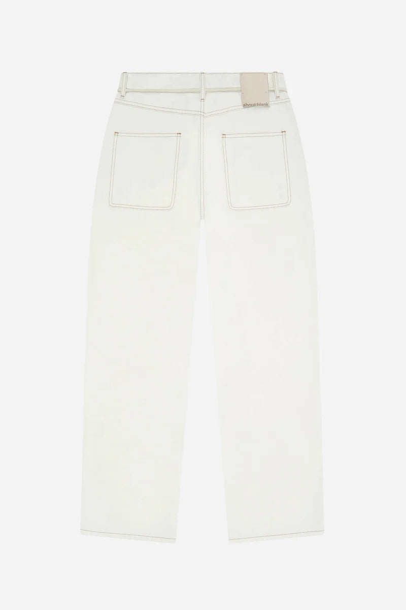 Relaxed denim jean - ecru