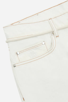 Relaxed denim jean - ecru