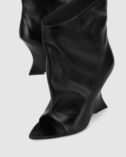 Reptile Black Leather