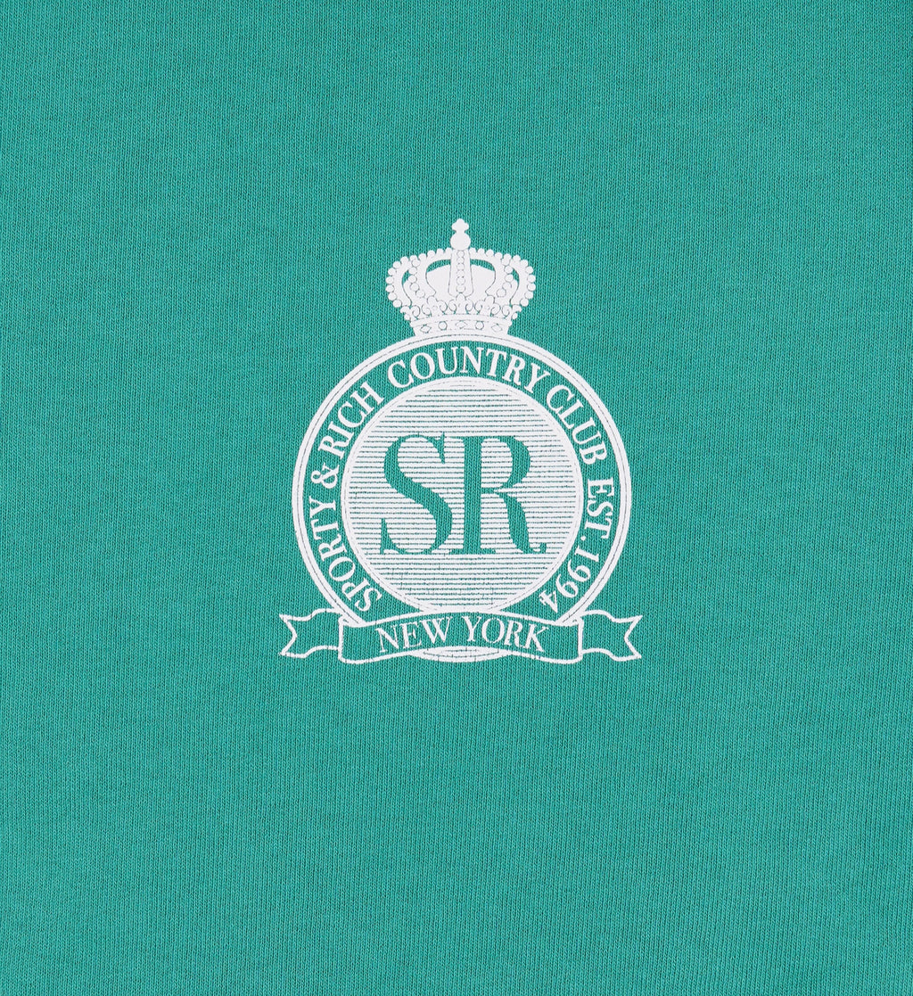 Royal Club Crewneck - Spring Green/White