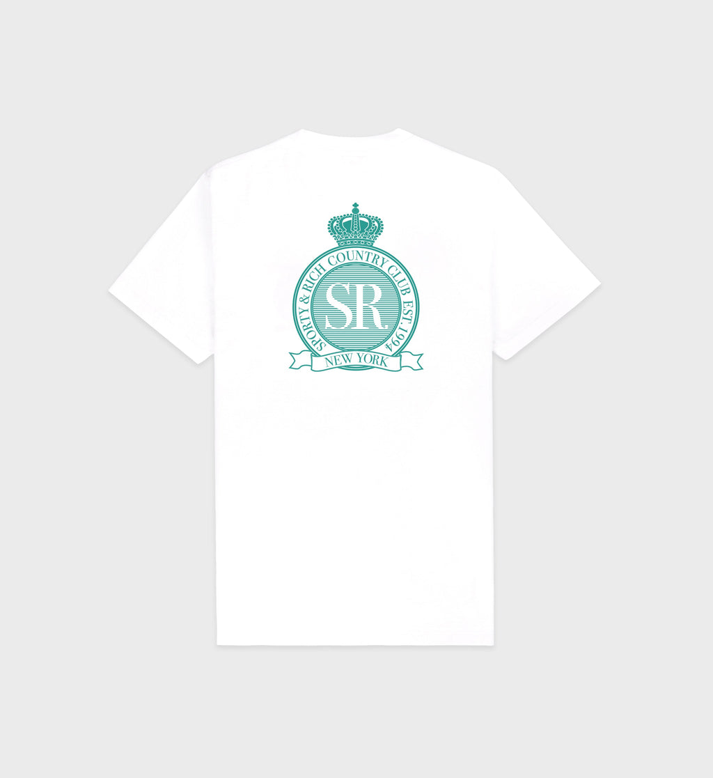 Royal Club T-Shirt - White/Spring Green