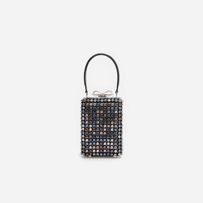 Multi Crystal Chainmail Micro Bag