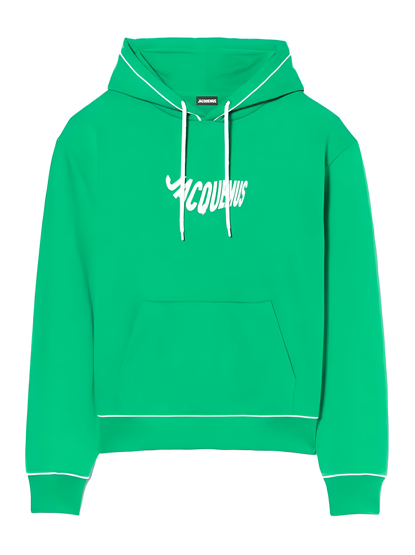 Jacquemus Le Sweatshirt Vague Print Logo Hoodie in Wave Green
