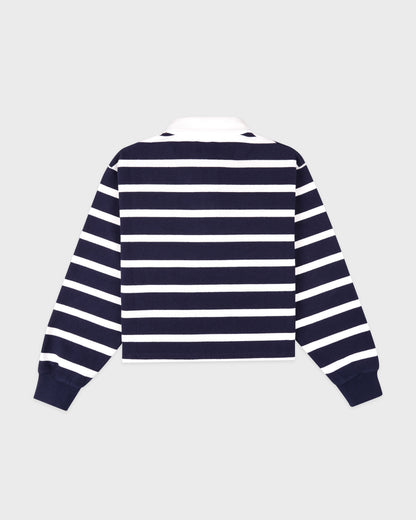 Yale Crest Rugby Polo - Navy/White