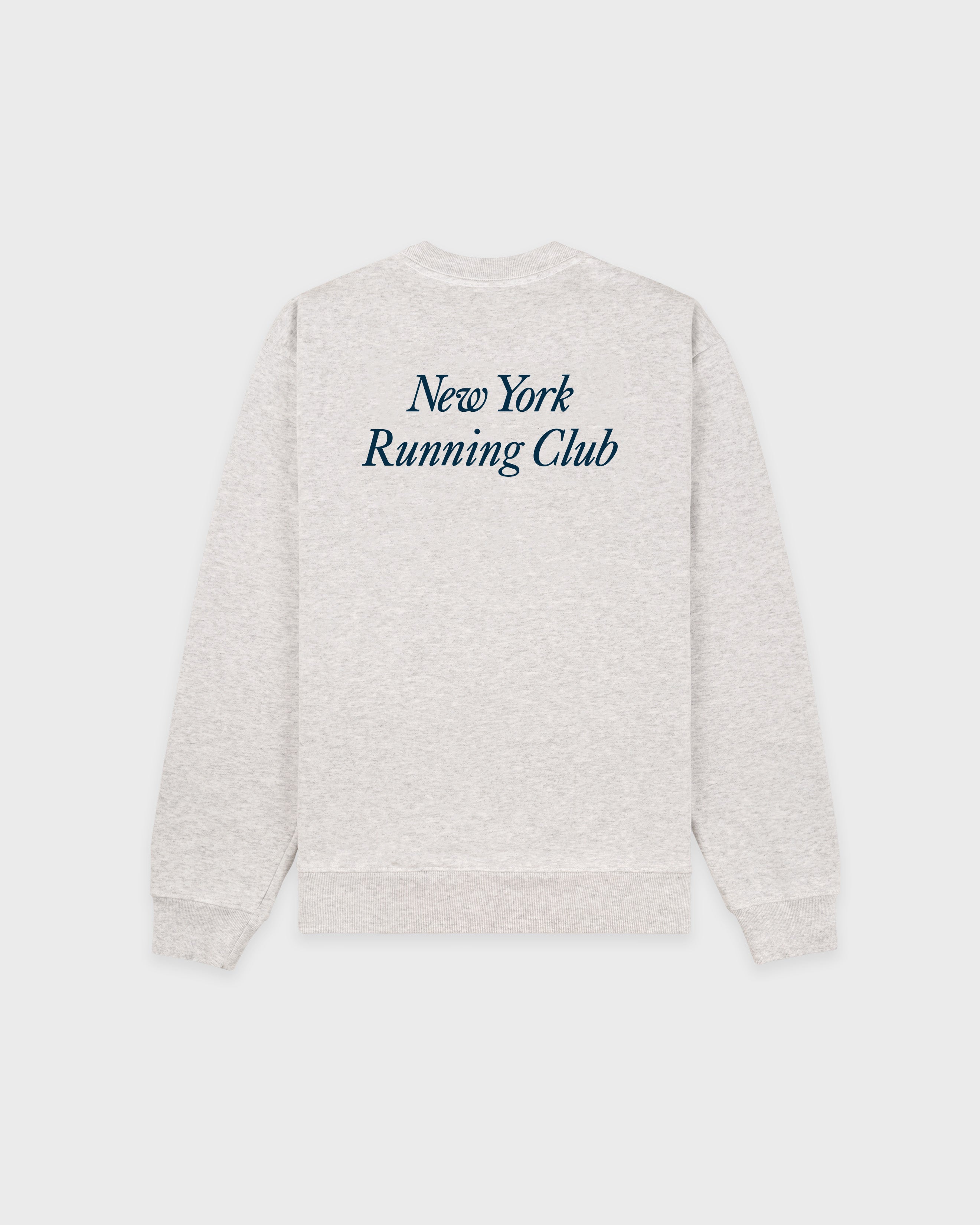 Run Club Crewneck - Heather Gray/Navy