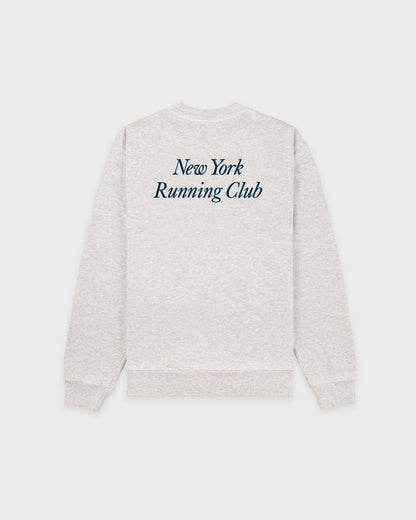 Run Club Crewneck - Heather Gray/Navy