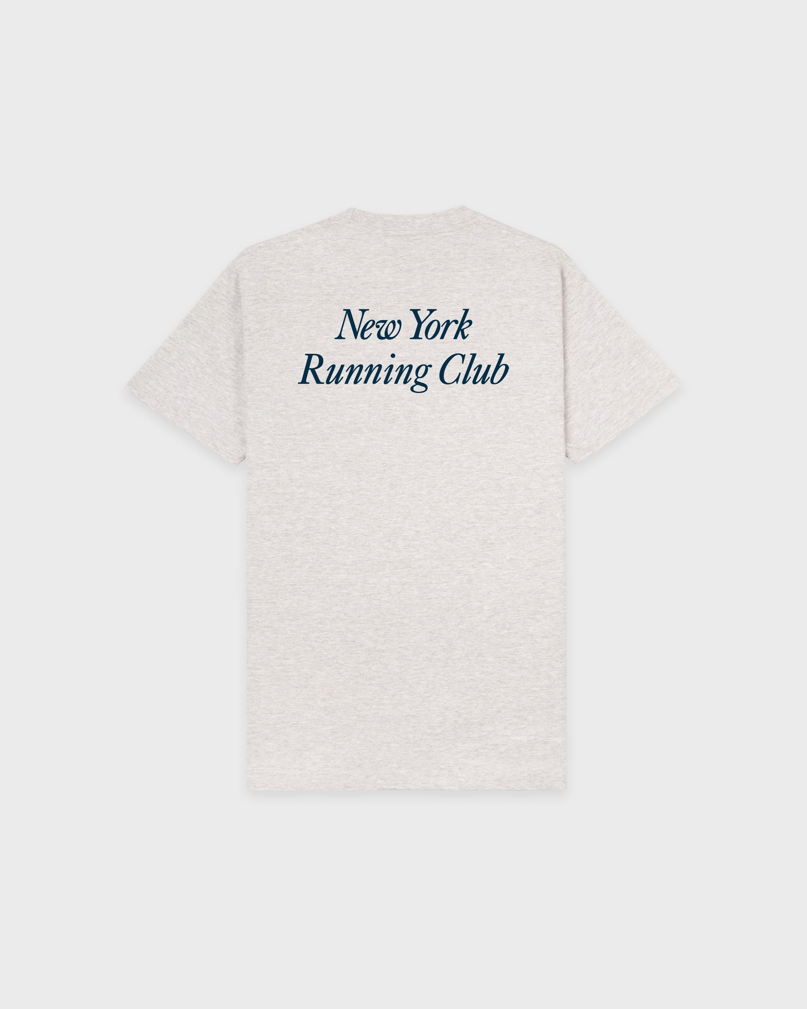 Run Club T-Shirt - Heather Gray/Navy