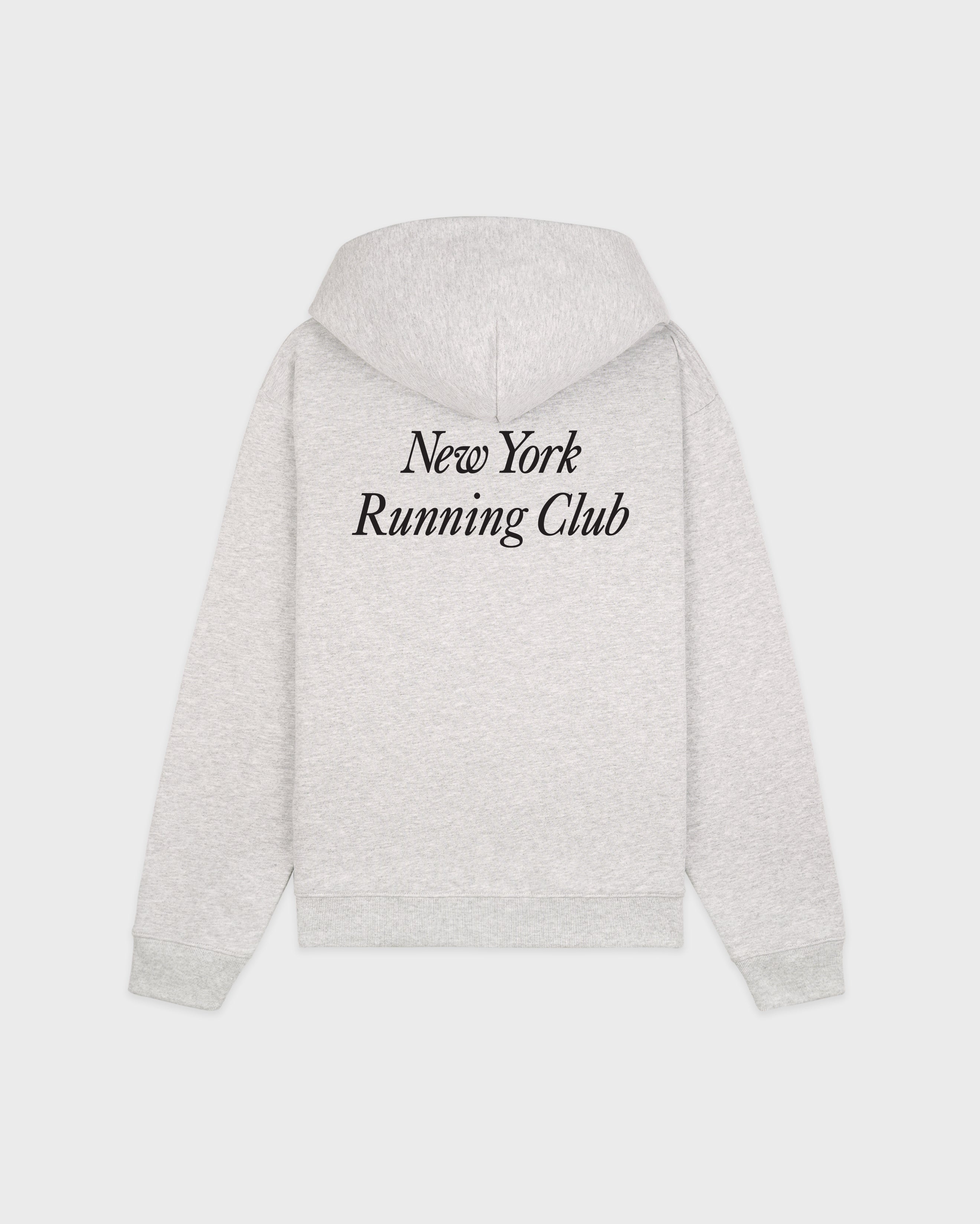 Run Club Zip Hoodie - Heather Gray/Black