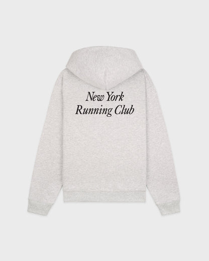 Run Club Zip Hoodie - Heather Gray/Black