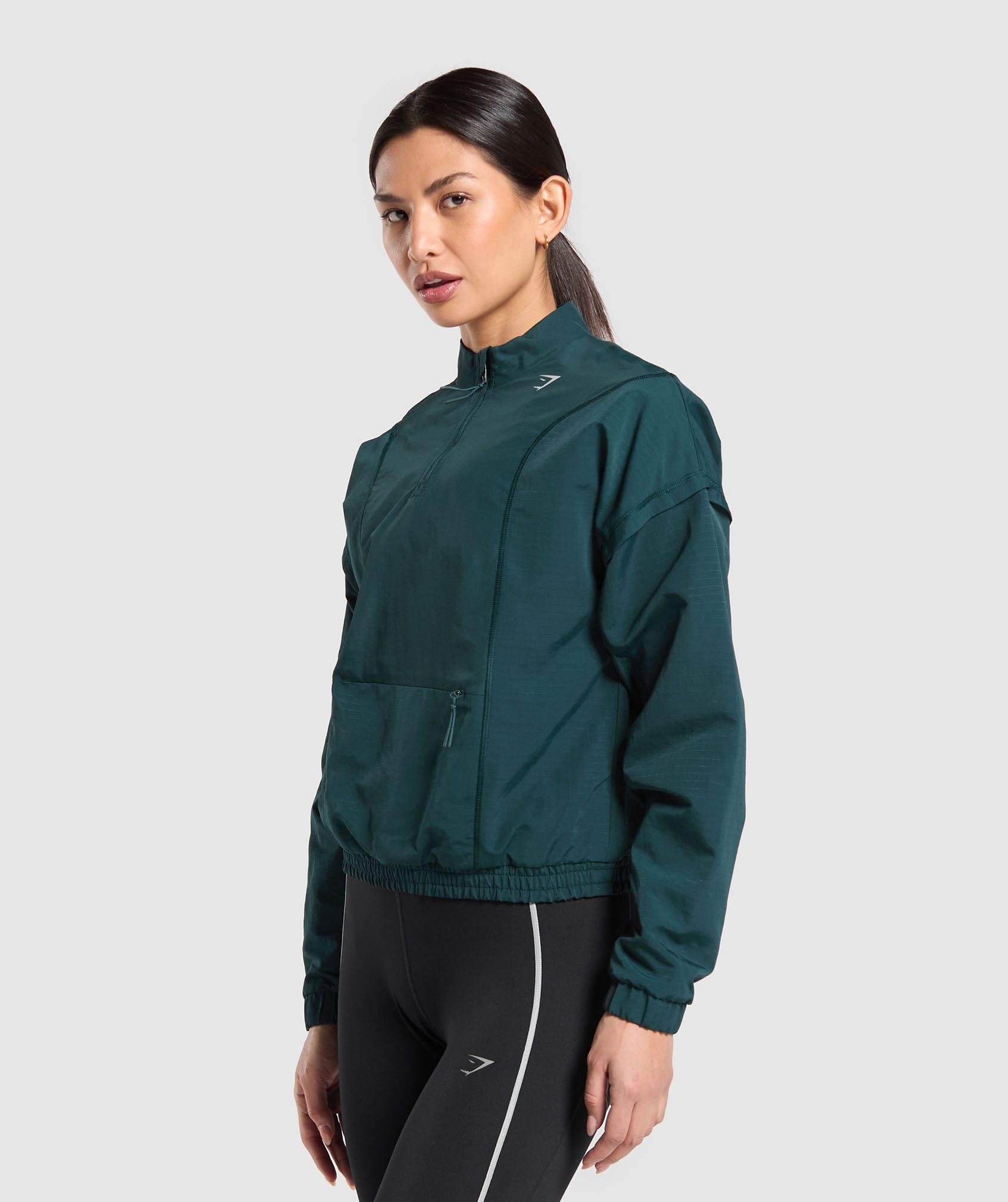 Gymshark Running 1/4 Zip Track Top - Strong Teal