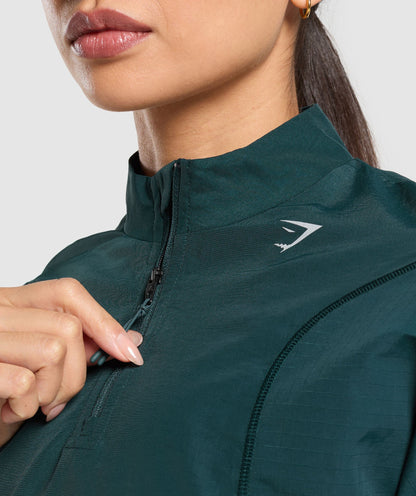Gymshark Running 1/4 Zip Track Top - Strong Teal