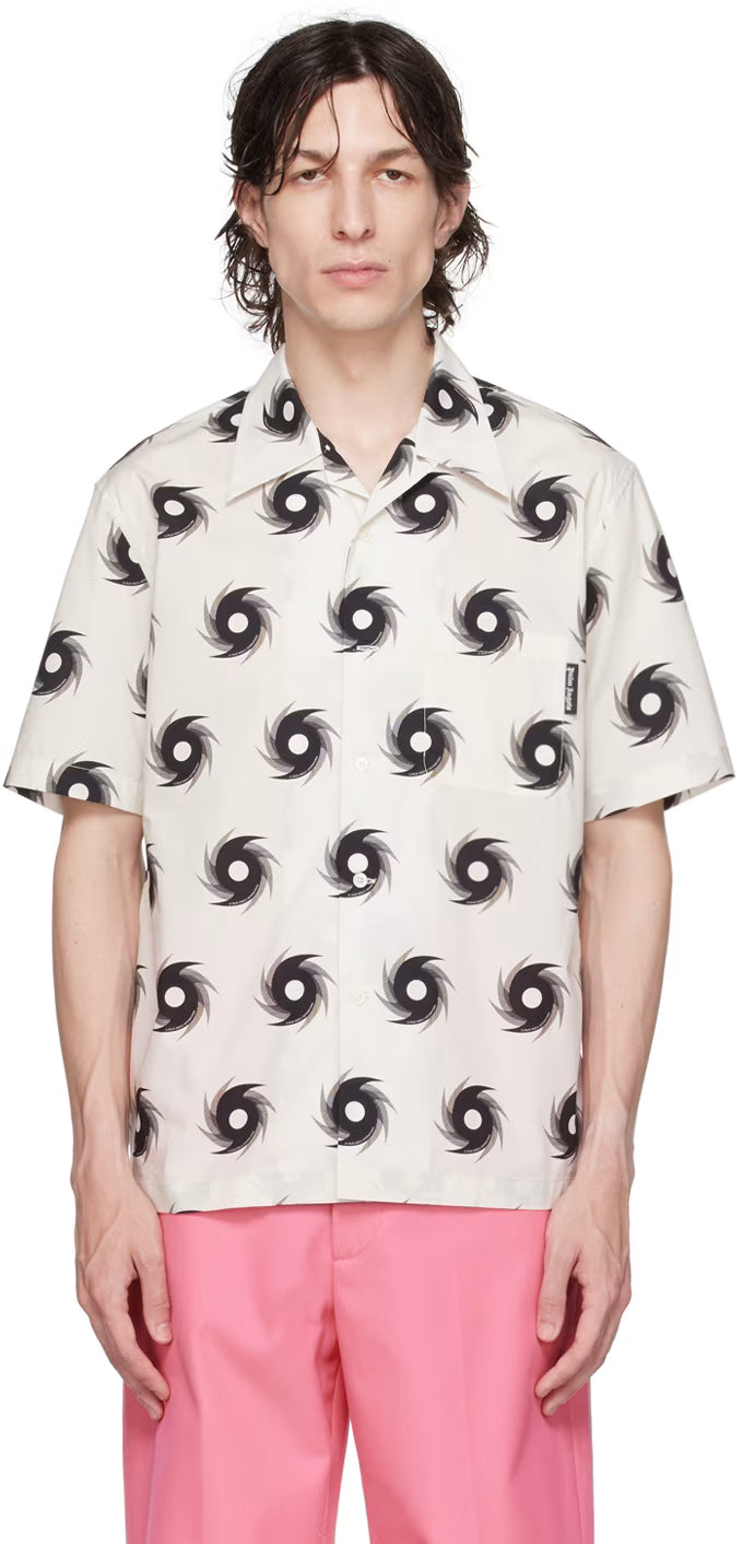 White & Black Printed Shirt