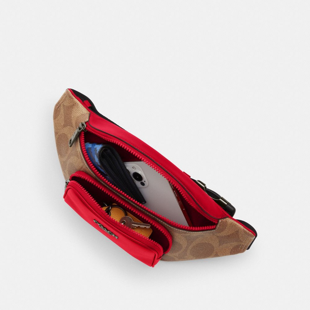 Racer Small Belt Bag In Maxi Signature Canvas