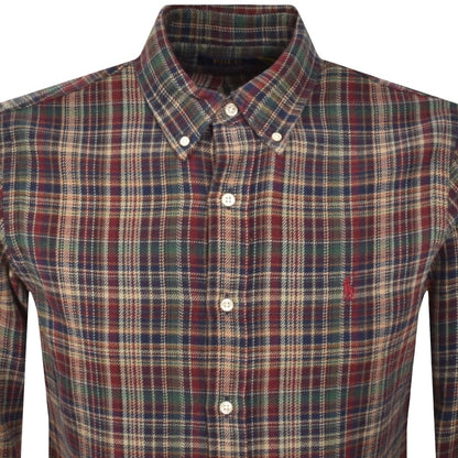 Ralph Lauren Check Long Sleeve Shirt Khaki