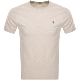 Ralph Lauren Crew Neck Slim Fit T Shirt Beige