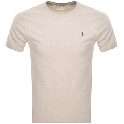 Ralph Lauren Crew Neck Slim Fit T Shirt Beige