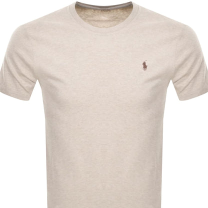 Ralph Lauren Crew Neck Slim Fit T Shirt Beige