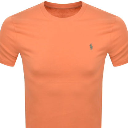 Ralph Lauren Crew Neck Slim Fit T Shirt Orange