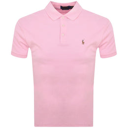 Ralph Lauren Custom Slim Fit Polo T Shirt Pink
