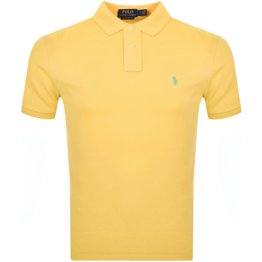 Ralph Lauren Custom Slim Fit Polo T Shirt Yellow