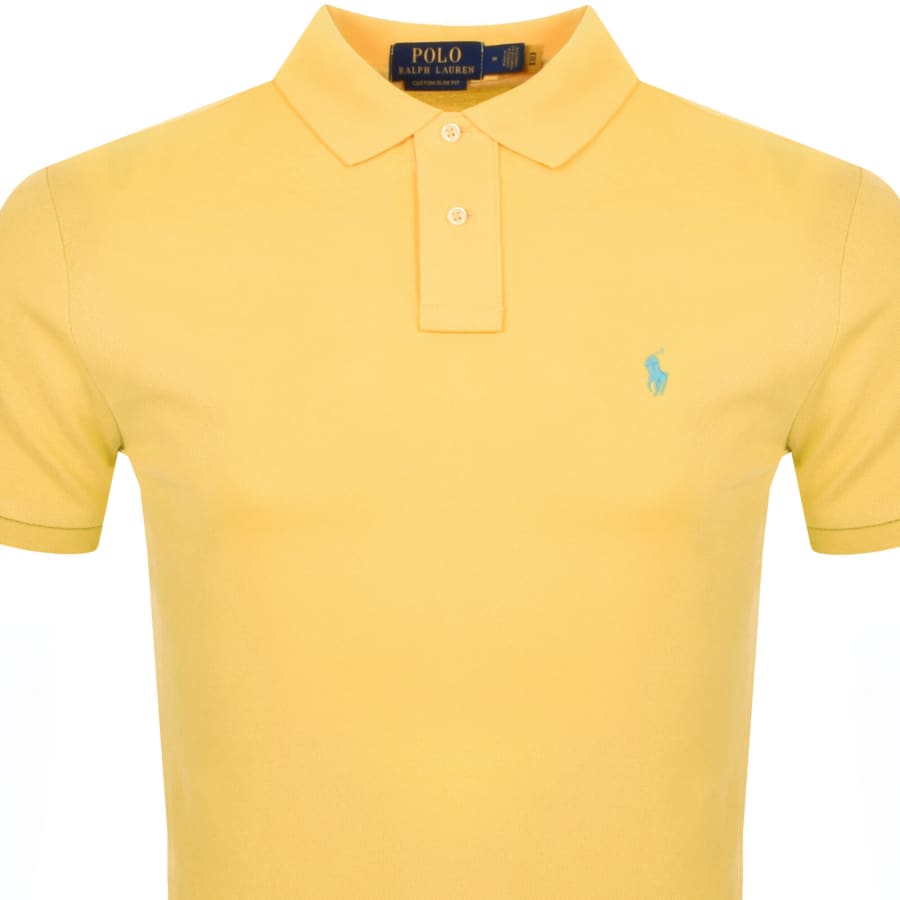 Ralph Lauren Custom Slim Fit Polo T Shirt Yellow