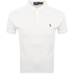 Ralph Lauren Custom Slim Polo T Shirt Cream