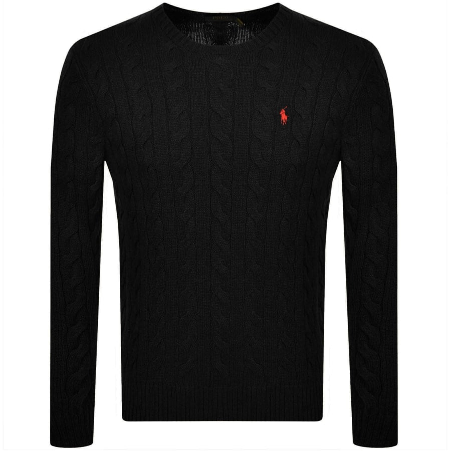 Ralph Lauren Driver Crew Neck Knit Jumper Black