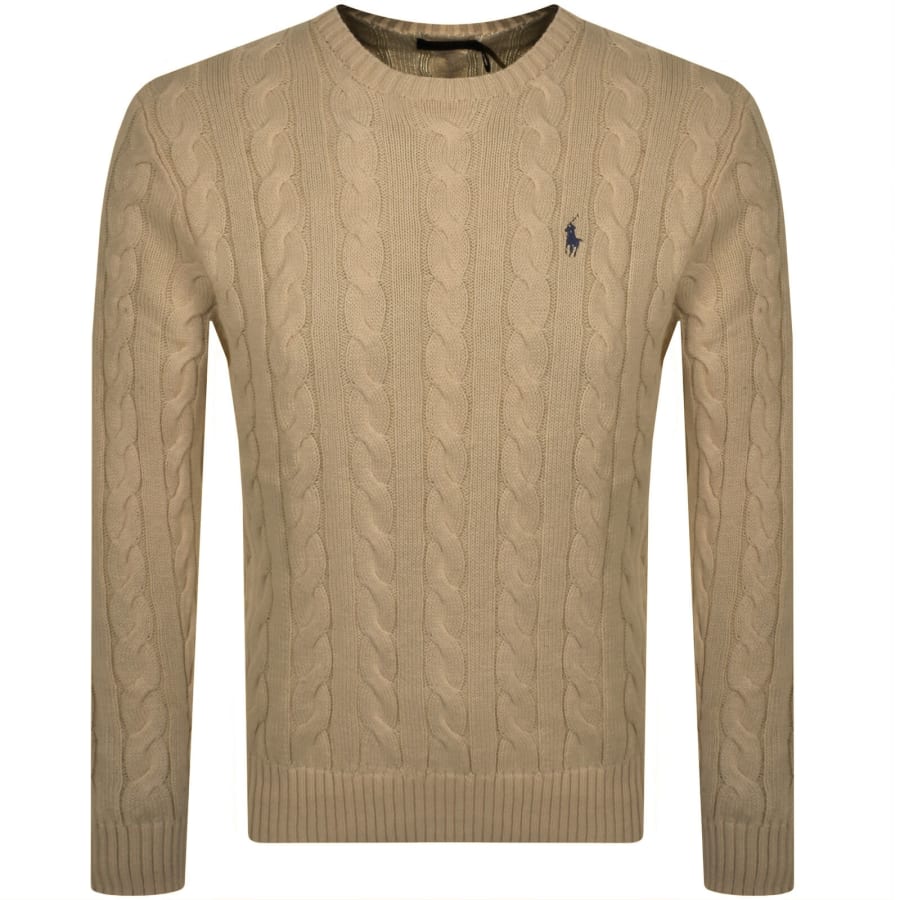 Ralph Lauren Driver Crew Neck Knit Jumper Brown