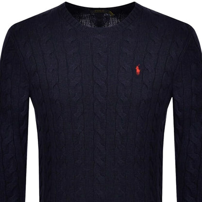 Ralph Lauren Driver Crew Neck Knit Jumper Navy