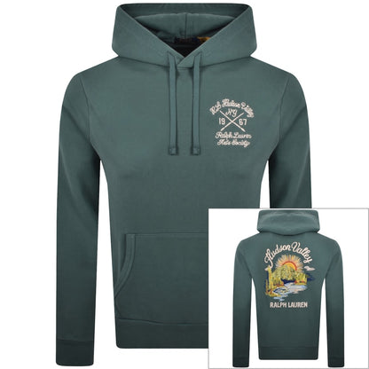Ralph Lauren Embroidered Hoodie Charter Green