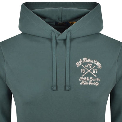 Ralph Lauren Embroidered Hoodie Charter Green