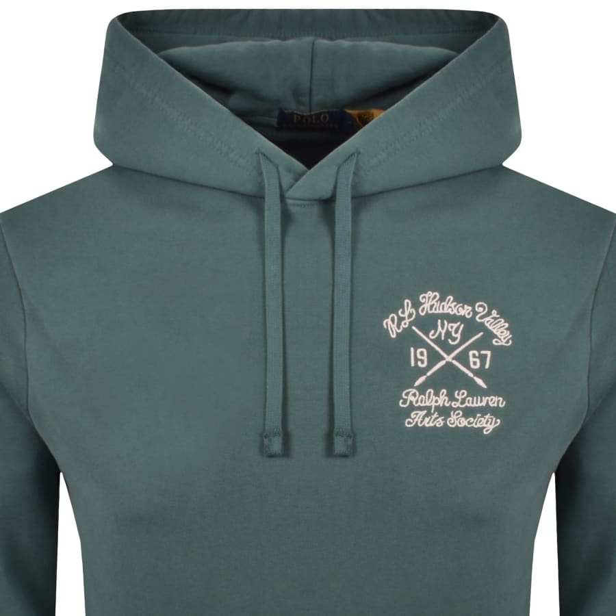 Ralph Lauren Embroidered Hoodie Charter Green