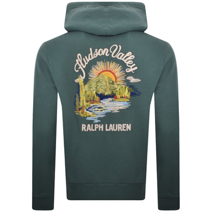 Ralph Lauren Embroidered Hoodie Charter Green