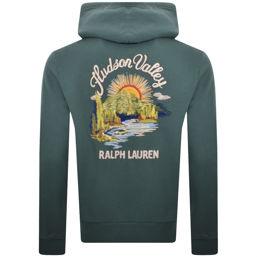 Ralph Lauren Embroidered Hoodie Charter Green