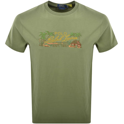 Ralph Lauren Embroidered T Shirt Green