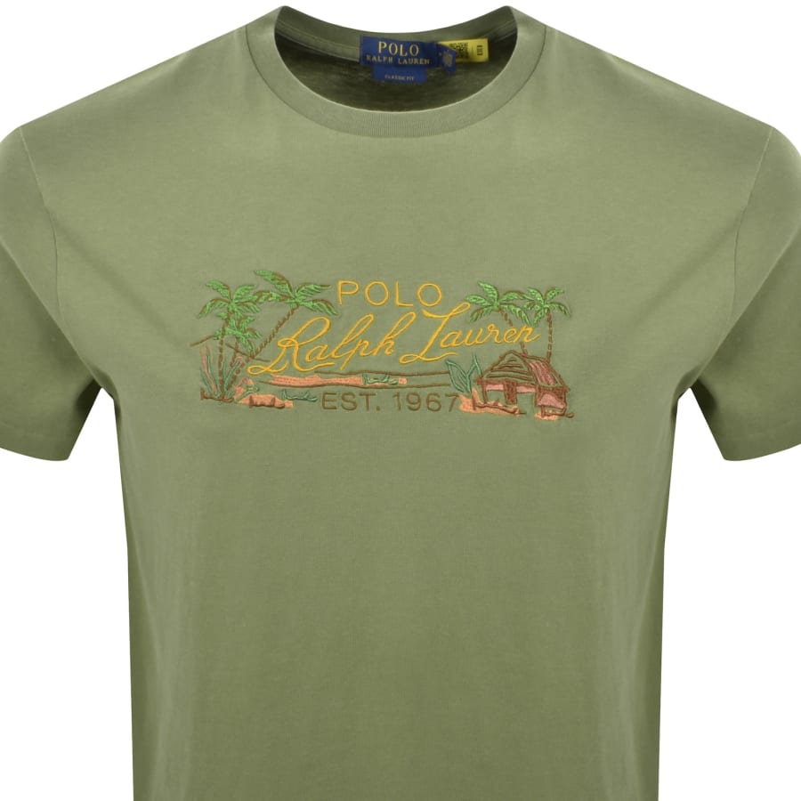 Ralph Lauren Embroidered T Shirt Green