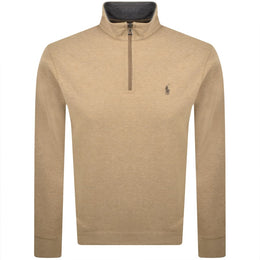 Ralph Lauren Half Zip Sweatshirt Brown