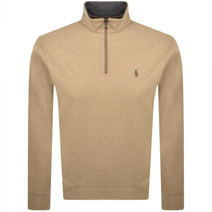 Ralph Lauren Half Zip Sweatshirt Brown
