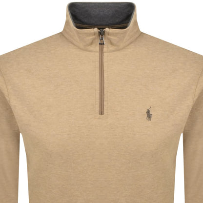 Ralph Lauren Half Zip Sweatshirt Brown