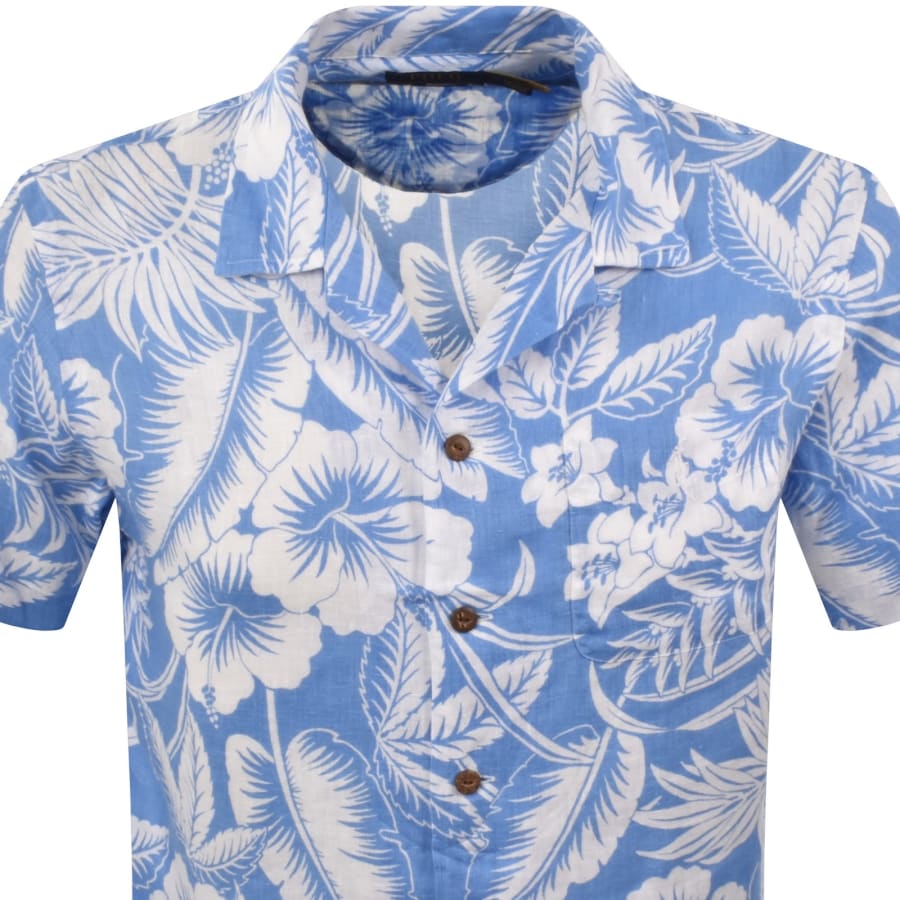 Ralph Lauren Linen Short Sleeve Shirt Blue