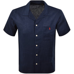Ralph Lauren Linen Short Sleeve Shirt Navy