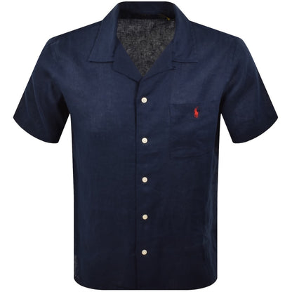 Ralph Lauren Linen Short Sleeve Shirt Navy