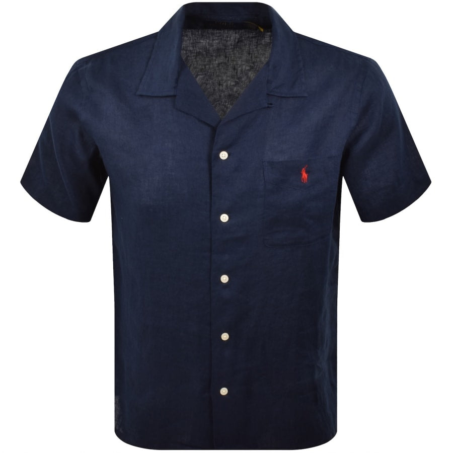 Ralph Lauren Linen Short Sleeve Shirt Navy