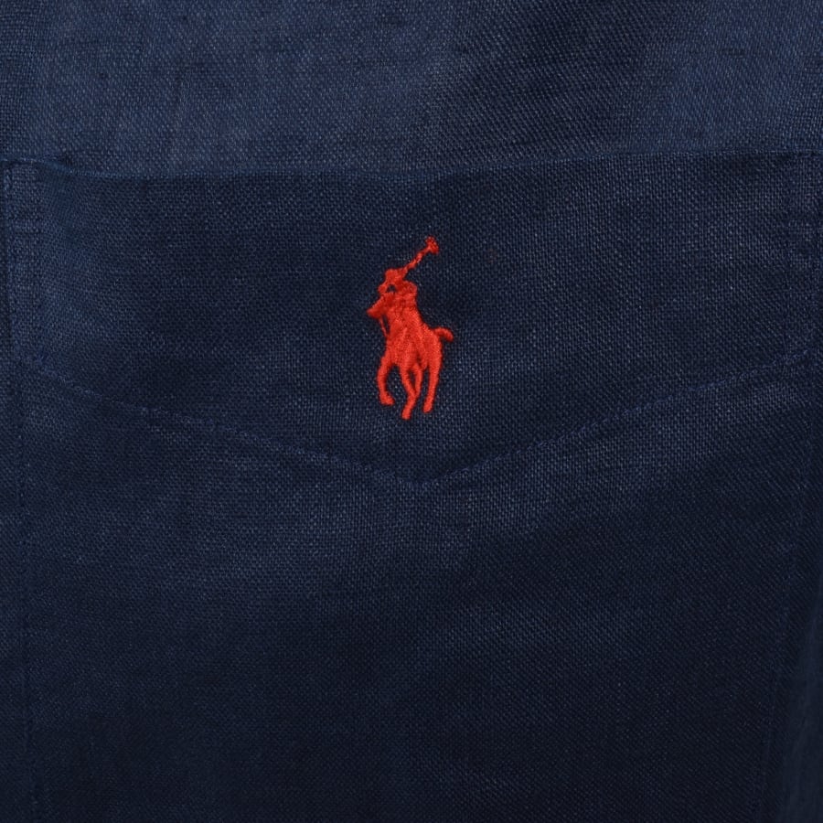 Ralph Lauren Linen Short Sleeve Shirt Navy
